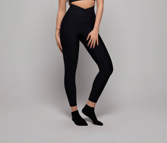 Elegant Black Lace-Up Leggings High Waist  Women's Fashion Essential –  Petalofashion