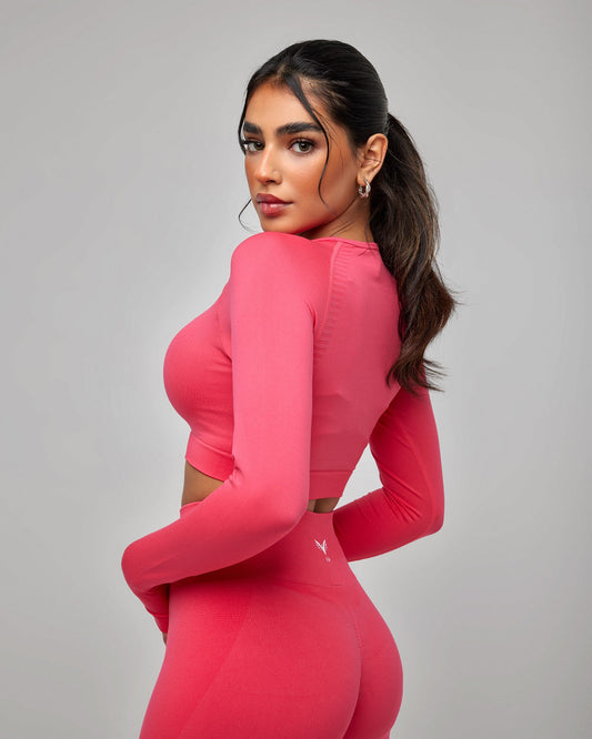 LF Essentials Long Sleeves Top - Bright Pink