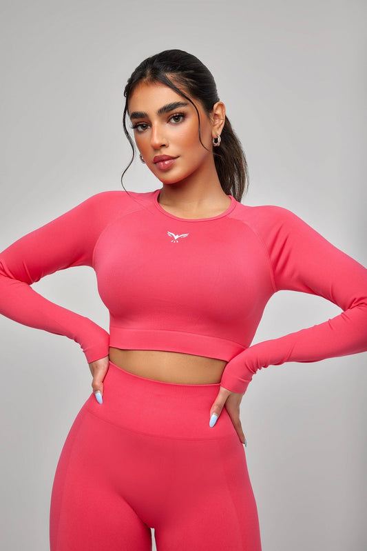 LF Essentials Long Sleeves Top - Bright Pink